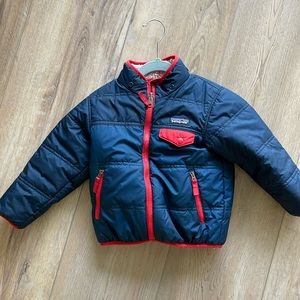 Kids 3T reversible Sherpa Patagonia jacket, no hood